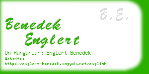 benedek englert business card